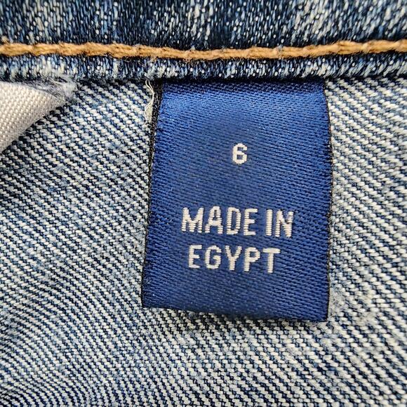 Bandolino Blu Jeans Womens 6 Blue Madie Mid Rise Crop Capri Cuffed Hem Stretch - Picture 7 of 15